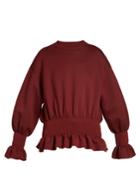Stella Mccartney Ruffled-hem Cotton-blend Sweatshirt