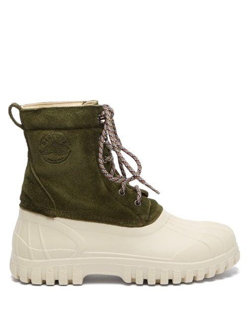Matchesfashion.com Diemme - Anatra Suede Rain Boots - Womens - Green White