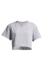 Matchesfashion.com Hanes X Karla - The Crop Cotton Jersey T Shirt - Womens - Grey