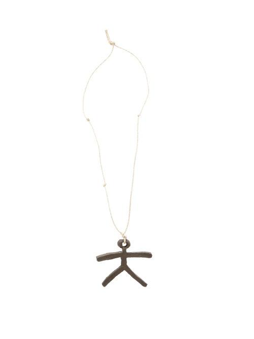 Matchesfashion.com Art School - X Richard Porter Clay-pendant Necklace - Womens - Black