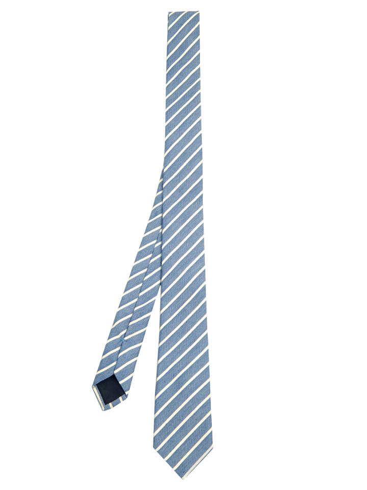 Valentino Striped Silk And Cotton-blend Tie