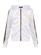 Matchesfashion.com Fendi - Hooded Mesh Zip Through Jacket - Mens - White Multi