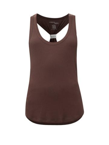 Harris Reed - Racer-back Ribbed-jersey Tank - Womens - Brown