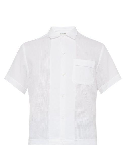 Matchesfashion.com Ditions M.r - Willy Short Sleeved Cotton Shirt - Mens - White