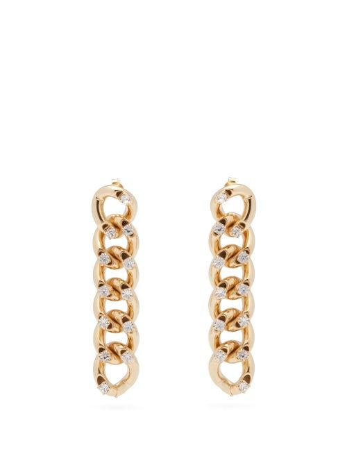 Matchesfashion.com Rosantica By Michela Panero - Liberta Crystal Embellished Drop Earrings - Womens - Gold