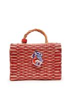 Matchesfashion.com Heimat Atlantica - Amor Reed Basket Bag - Womens - Red Multi