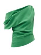 A.w.a.k.e. Mode - Asymmetric Off-the-shoulder Top - Womens - Green