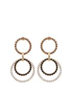 Matchesfashion.com Rosantica By Michela Panero - Rock Crystal Embellished Hoop Earrings - Womens - Multi