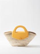 Hereu - Alqueria Straw Basket Bag - Womens - Yellow Multi