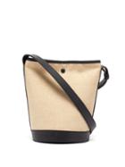 Matchesfashion.com A.p.c. - Helene Leather-trim Canvas Bucket Bag - Womens - Black Multi