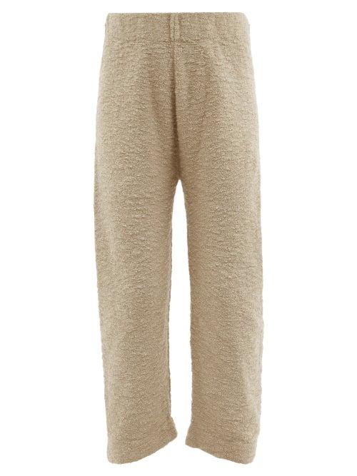 Matchesfashion.com Lauren Manoogian - Bow High-rise Boucl Cotton-blend Trousers - Womens - Beige