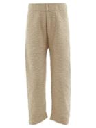 Matchesfashion.com Lauren Manoogian - Bow High-rise Boucl Cotton-blend Trousers - Womens - Beige