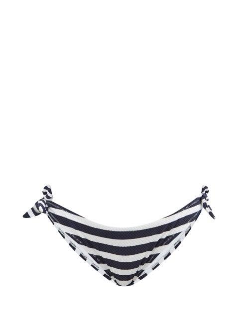 Heidi Klein - Monterey Side-tie Striped Bikini Briefs - Womens - Navy Multi