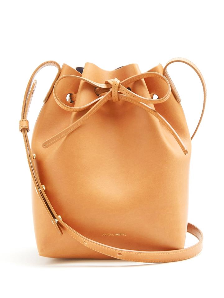 Mansur Gavriel Light-pink Lined Mini Leather Bucket Bag