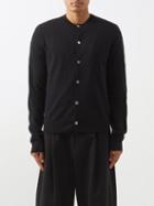 Comme Des Garons Shirt - Button-front Wool Cardigan - Mens - Black