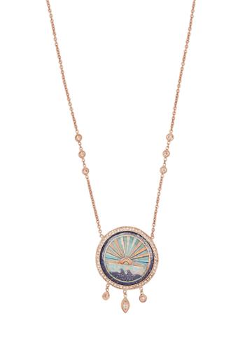 Jacquie Aiche Sunshine Opal & Diamond Rose-gold Necklace