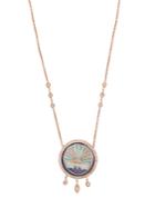 Jacquie Aiche Sunshine Opal & Diamond Rose-gold Necklace