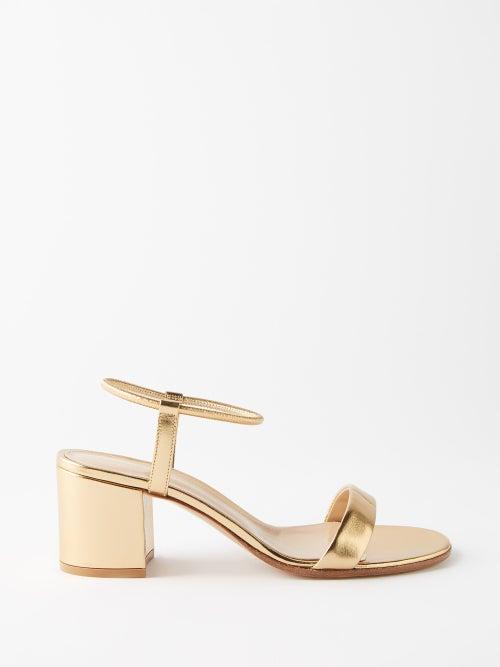 Gianvito Rossi - Nadia 60 Metallic-leather Sandals - Womens - Gold