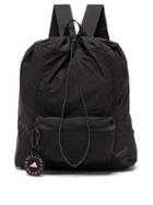 Matchesfashion.com Adidas By Stella Mccartney - Logo-charm Recycled-fibre Drawstring Backpack - Womens - Black