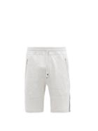 Matchesfashion.com Brunello Cucinelli - Side-stripe Cotton-blend Jersey Shorts - Mens - Grey