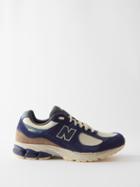 New Balance - 2002r Suede And Mesh Trainers - Mens - Navy Multi