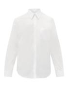 Matchesfashion.com Helmut Lang - Back Logo Patch Cotton Shirt - Mens - White Black