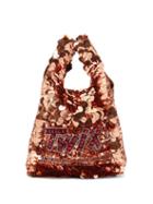 Matchesfashion.com Anya Hindmarch - Twix Sequinned Recycled-satin Tote Bag - Womens - Gold Multi