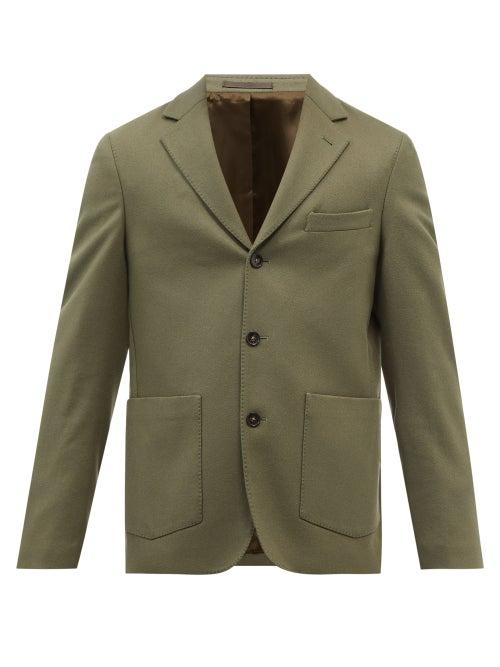Officine Gnrale - Tene Brushed Wool-blend Twill Blazer - Mens - Khaki