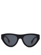 Matchesfashion.com Burberry - Vintage Check Cat Eye Sunglasses - Womens - Black