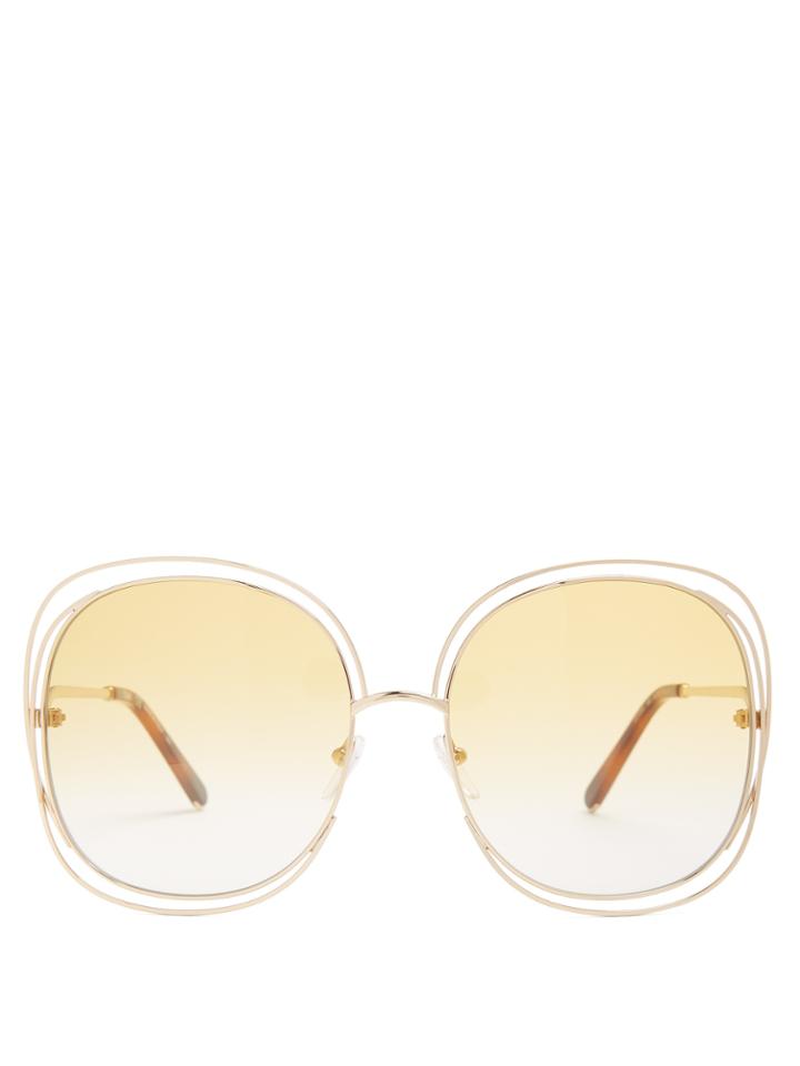 Chloé Carline Oversized Square-frame Sunglasses