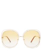 Chloé Carline Oversized Square-frame Sunglasses
