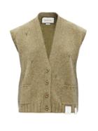 Matchesfashion.com Gucci - Distressed Wool Sleeveless Cardigan - Womens - Brown