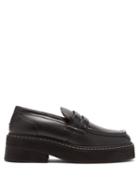 Matchesfashion.com Marni - Chunky Square-toe Leather Loafers - Womens - Black