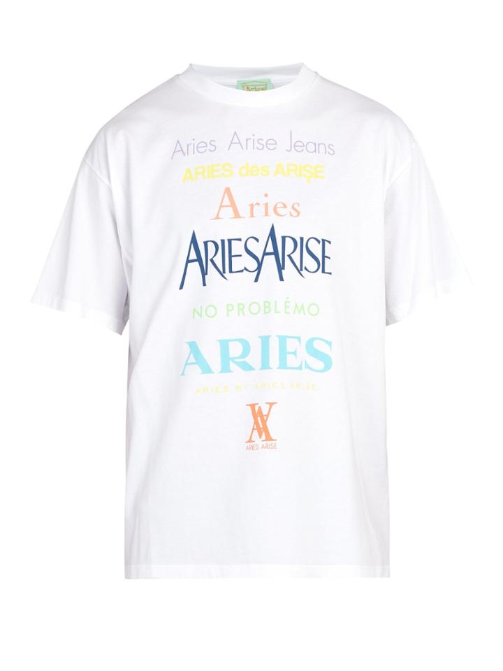 Aries Logo-print Cotton T-shirt