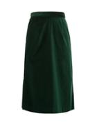 Matchesfashion.com Batsheva - High Rise Pleated Velvet Skirt - Womens - Dark Green