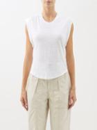 Isabel Marant Toile - Kotty Sleeveless Linen T-shirt - Womens - White