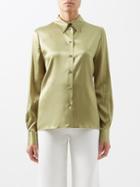 Tom Ford - Silk-blend Satin Shirt - Womens - Khaki