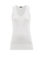 Joseph - Scoop-neck Cotton-blend Knitted Tank Top - Womens - White