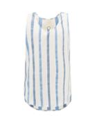 Matchesfashion.com Marrakshi Life - Striped Cotton-blend Tank Top - Mens - Blue Multi