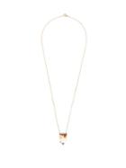 Matchesfashion.com Noor Fares - Sunrise Sapphire & 18kt Gold Pendant Necklace - Womens - Orange