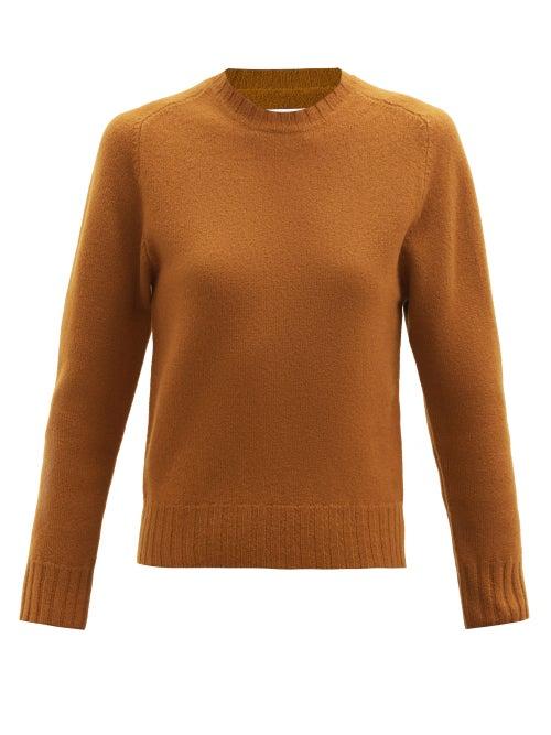 Matchesfashion.com Jil Sander - Cropped Boiled-wool Sweater - Womens - Mid Brown