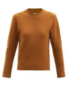 Matchesfashion.com Jil Sander - Cropped Boiled-wool Sweater - Womens - Mid Brown