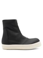 Matchesfashion.com Rick Owens Drkshdw - Zip-front High-top Rubber Trainers - Mens - Black White