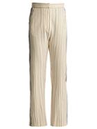Matchesfashion.com See By Chlo - Pinstriped Straight Leg Cropped Crepe Trousers - Womens - Cream Multi