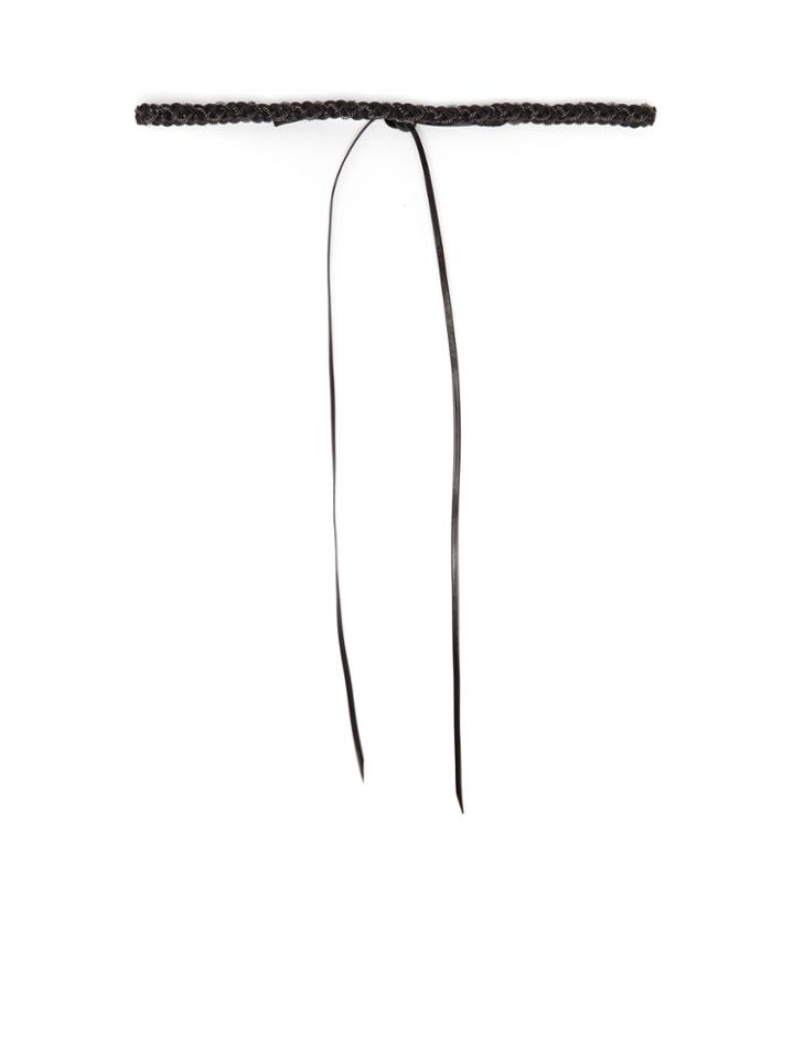 Saint Laurent Self-tie Braided Leather Belt
