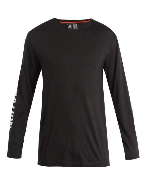 Matchesfashion.com P.e Nation - Hail Mary Long Sleeved Wool T Shirt - Mens - Black