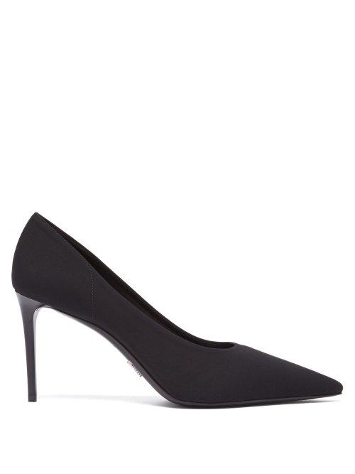 Matchesfashion.com Prada - Neoprene Point Toe Pumps - Womens - Black