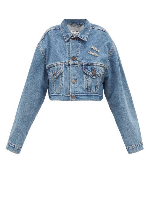 Matchesfashion.com Re/done Originals - X The Attico Cropped Denim Jacket - Womens - Denim
