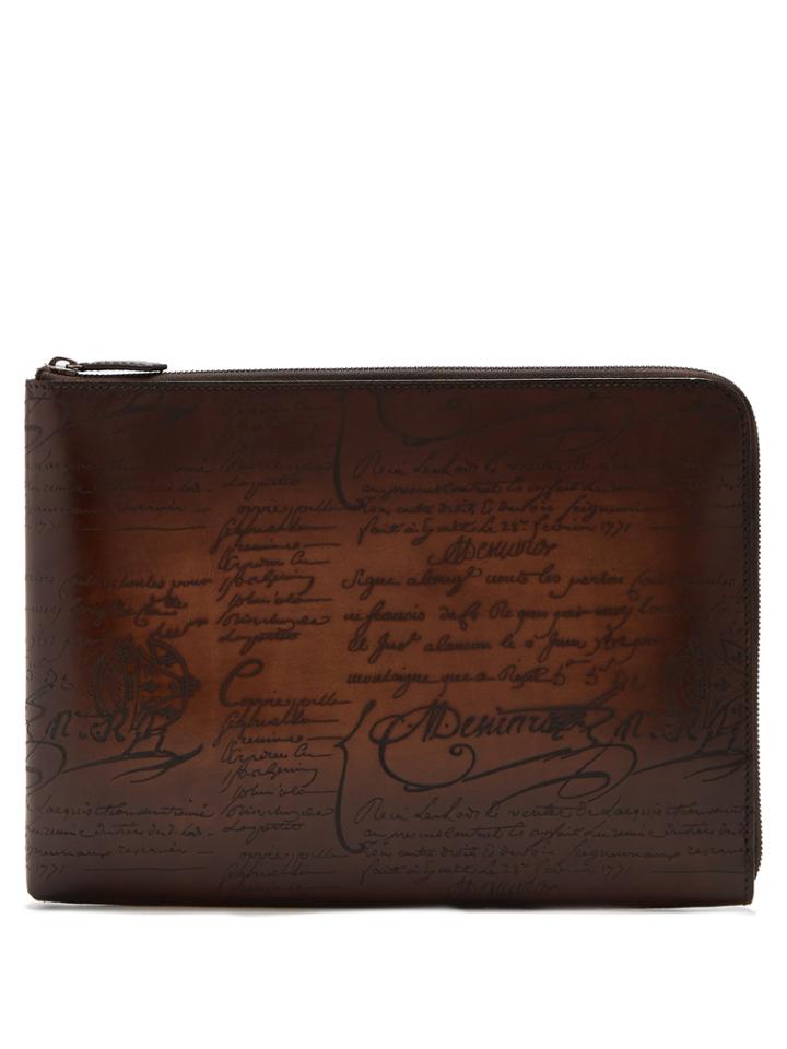 Berluti Nino Large Leather Pouch