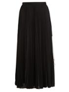 Proenza Schouler Cut-out Hem Pleated-crepe Midi Skirt